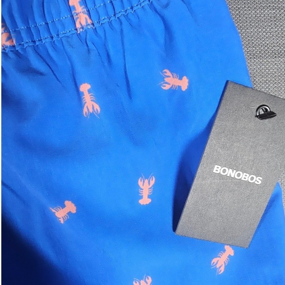 Bonobos Mens Blue Lobster Print Swim Trunks 7 Inch Inseam XL BOE26115RO NEW